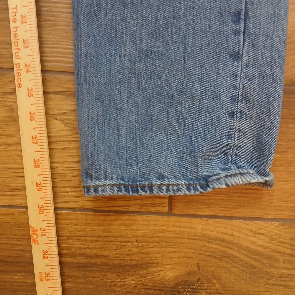 Levi's 501 Jeans Mens 40x32 (FITS 38x30) Blue Denim Button Fly Straight Leg